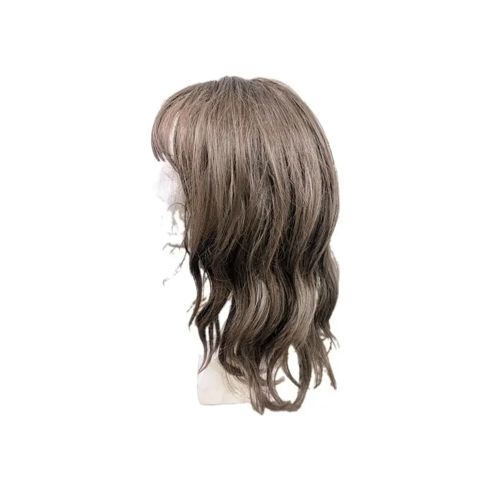 Medium Length Chocolate Brown Synthetic Wavy Layered‎ Wig